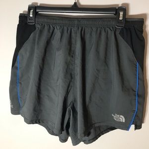 The North Face Gray Running Shorts. Size L.